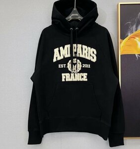 AMI PARIS アミパリス トップス パーカー レディース メンズ カジュアル デーリー ブラックＬ