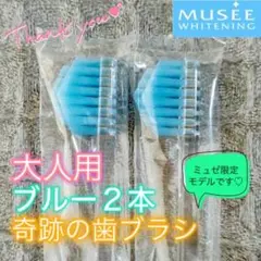 【新品】奇跡の歯ブラシ 大人用 ブルー ミュゼ限定モデル 〔2本セット〕