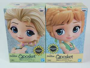 2個セット アナと雪の女王 エルサ フィギュア Qposket Q posket Disney Character Anna Elsa Frozen Fever Design Bレアカラー