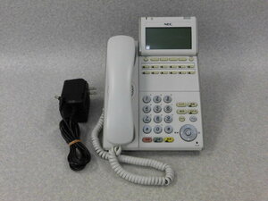 ▲ kk カ1281)・保証有 NEC AspireX ITL-12D-1D(WH)TEL 12ボタンIP標準電話機 初期化済 アダプタ付き