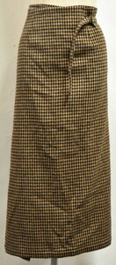 AD2000 日本製 トリコ コム・デ・ギャルソン ロング丈 巻きスカート ダークブラウン レディースM~L相当(42791