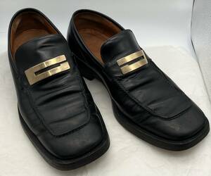 ジャンク GUCCI グッチ メンズ ローファー G金具 ブラック サイズ41