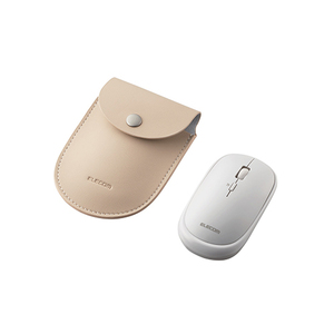 エレコム BlueLEDマウス/薄型/Bluetooth対応/4ボタン/ポーチ付/ホワイト M-TM10BBWH /l