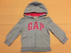 ●○ baby Gap ベビーギャップ ジップアップ ロゴパーカー フーディ 95 2years ○●