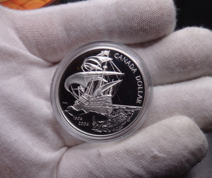 2004年 カナダ建国400周年記念　25グラム　プルーフ　銀貨