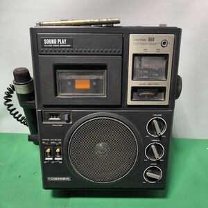 「2FP29」【ジャンク品】東芝 ラジオカセットレコーダー RT-560F 昭和レトロ 通電不可 （240501)