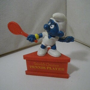 ビンテージ スマーフ PVC フィギュア Tennis Player kf675