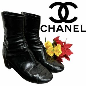 【極美品】 CHANEL シャネル ショートブーツ 36 23.0cm