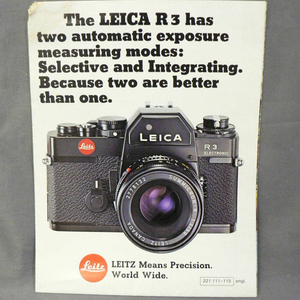 LEICA ライカ R3 小冊子 管理D35