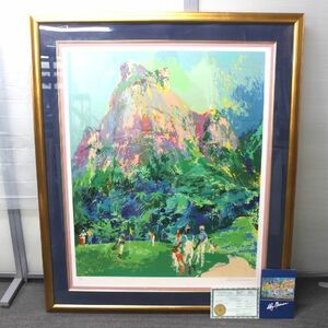 【引取限定のみ！】LeRoy Neiman リロイ・ニーマン セリグラフ INTERNATIONAL FOURSOME 592/600 80年作品 大型額装 ☆中古 保証書有 ゴルフ