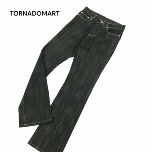 TORNADOMART トルネードマート 通年 ムラ加工★ ブーツカット ストレッチ デニム パンツ ジーンズ Sz.S　メンズ 日本製　C4B01813_4#R