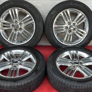 60%以上溝有。AUTECH NISSAN 17インチ×6.5J +45 5H 114.3 APLUS A919 215/60R17ラジアル4本。エクストレイルE51エルグランドデュアリス等