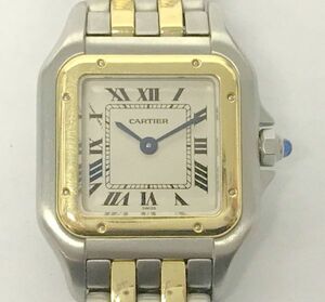 Z295-SK14-60◎ 【電池交換済み】Cartier カルティエ パンテール 1120 OP750/ACIER スクエア レディース クオーツ 腕時計 ⑯