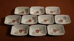 京焼　豆皿　豆鉢　角皿　菓子皿　蔵出し　１０客