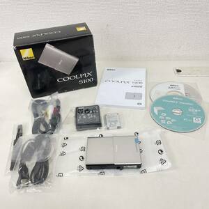 未使用品 NIKON ニコン COOLPIX S100 コンパクトデジタルカメラ シルバー 取説 元箱 バッテリー 充電器 ケーブル