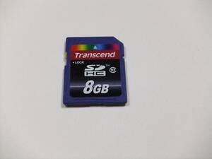 SDHCカード 8GB CLASS10 フォーマット済み 1枚 transcend
