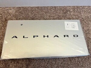 新品 非売品 新型 アルファード ALPHARD AGH40W AAHH40W トヨタ ディーラー展示用 車名ナンバープレート マスコットプレート