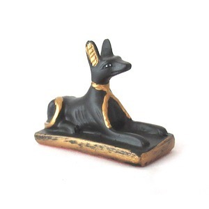 【新品】【古代エジプトのアヌビス神（犬）】【Sサイズ】【Anubis 彫像】座るアヌビス神