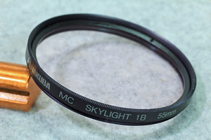 ☆ハクバ HAKUBA MC 55mmスカイライトSKYLIGHT 1B フィルター 淡いピンク色です！