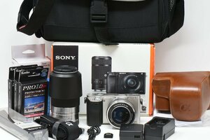 SONY α Alpha 6000 Mirrorless Camera / E PZ 16-50mm / E 55-210mm ダブルズームレンズキット ※通電確認済み、現状渡し