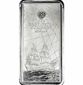 2021年 セントヘレナ 10オンス銀貨 東インド会社 船 バー インゴット 純銀