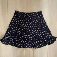フリル裾 小花柄 スカート