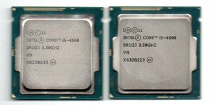 Intel ☆ Core i5-4590　2個セット ★ 3.30GHz (3.70GHz)／6MB／5GT/s　4コア ★ ソケットFCLGA1150 ☆