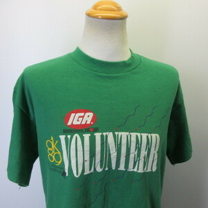 80s アメリカ製　オールド　Tシャツ S 緑　オリンピック　ボランティア　アワードウエア　80年代 ヴィンテージ　古着　sy1992