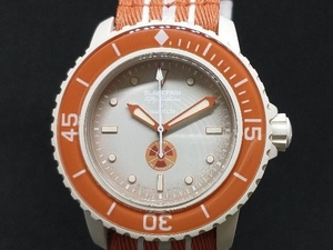 Swatch×BLANCPAIN アークティックオーシャン スキューバ フィフティ ファゾムズ 自動巻き 腕時計 ブランパン スウォッチ SO35N100 箱有り