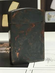 C1920-1930 Solid Copper 3barrel Oil Lighter 銅無垢　UN KNOWN