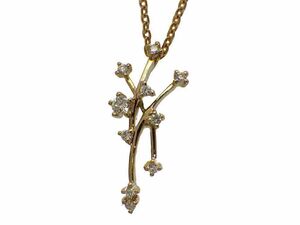 スタージュエリー K18 ダイヤモンドネックレス 2.3g 40cm　Jewelry StarJewelry Dia0.08ct Necklace