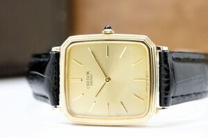 527　SEIKO CREDOR QZ 14K　　5930-5350　　セイコー クレドール 14金 刻印 ゴールド文字盤 クォーツ メンズ 腕時計 箱