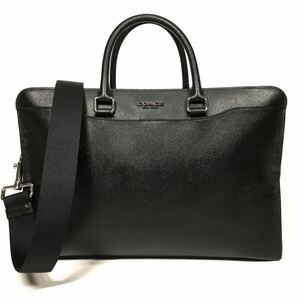 美品【コーチ】基準内 COACH ビジネスバッグ F72988 ベケット ストラクチャード 2way ショルダーバッグ ブリーフケース レザー 紳士 メンズ