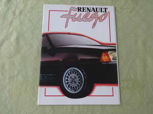 欧州車現地カタログ　ルノー フエゴ　RENAULT FUEGO　1983年　20ページ