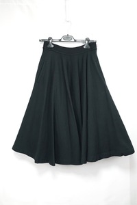 中古 Burberry バーバリー High Rise A Line Midi Skirt ハイウエスト　Aラインスカート サイズS ブラック 8057173