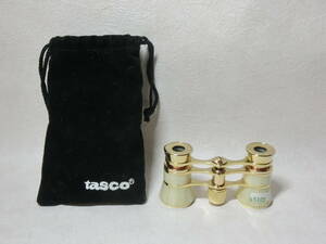 【№5105-双6005】中古品　TASCO 双眼鏡 オペラグラス 3×23 袋付き アンティーク調