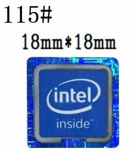 115# 【intel inside】エンブレムシール　■18*18㎜■ 条件付き送料無料