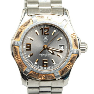 タグホイヤー プロフェッショナル 腕時計 WN1351 クオーツ グレー文字盤 ステンレススチール レディース TAG HEUER 【中古】