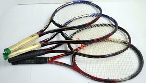 [4本セット まとめ売り] DUNLOP YONEX テニスラケット 4本 まとめ売り 携行バッグ付 硬式テニス RIMBREED XL RDX500 MP powermaster+