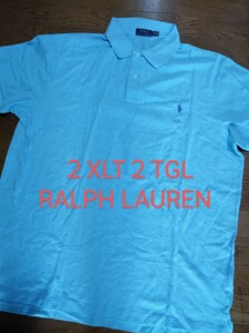 2XLT 2TGL ラルフローレン POLO RALPH LAUREN 　新品 半袖ポロシャツ 水色　大きめ 半袖ポロシャツ ポロシャツ ゴルフウェア