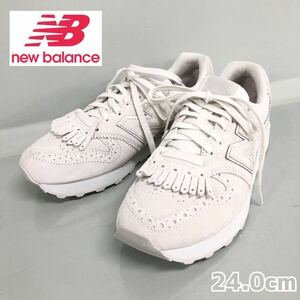 H■ new balance ニューバランス スニーカー WL996TL2 レディース 24.0cm オフホワイト 白 フリンジ ローカット 靴 シューズ 美品 