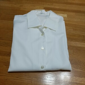 事務服 長袖ブラウス 13号 LL オフホワイト anfuni 新品 NANSHO