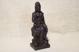 仏像　唐土　唐木紅木　自在観世音菩薩木彫　　　　CE04