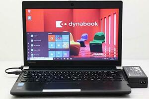 【中古】 東芝 dynabook R734/K Core i7 4800MQ 2.7GHz/8GB/128GB(SSD)/Multi/13.3W/FWXGA(1366x768)/Win10(中古品)　(shin