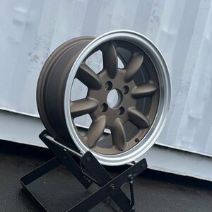 在庫残りわずか!! 15×7J +20 PCD 100 4H 4穴 CB 73.1 新品 ホイール 4本セット 15インチ ｂB コペン 軽自動車 ドリフト WR110 ブロンズ