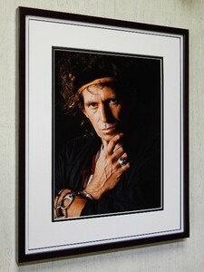 キース・リチャーズ/Main Offender/ソロ・プロモショット/1992/アートピクチャー/額装品/Keith Richards/ロックアイコン/ストーンズ/額付