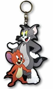 新品！ラバーキーチェーン♪【Tom&Jerry】トム＆ジェリー♪ロゴ！3D！キーホルダー！アメリカン雑貨！