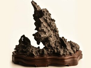 【流】中国美術 時代 太湖石置物 幅30cm KT349