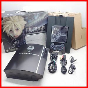 PS3 プレステ3 本体 CECHQ00 AC FINAL FANTASY VII ADVENT CHILDREN COMPLETE CLOUD BLACK + XIII Trial Version Set 箱説付 ジャンク【20