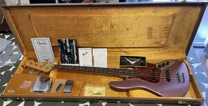 Fender custom shop 62 Jazz bass Mark Kendrick Burgandy mist relic